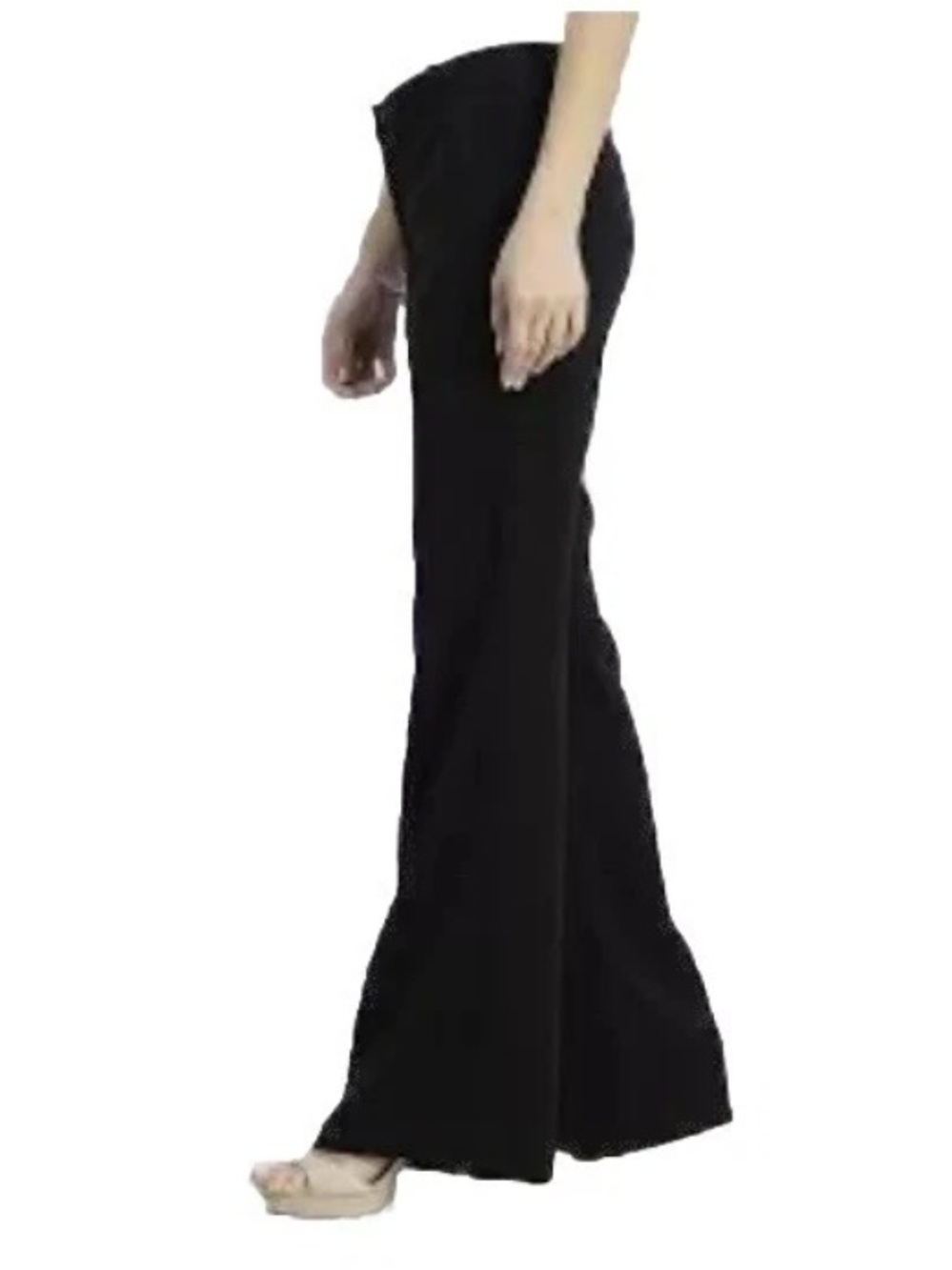 American Rag Cie Wide Flared Leg Pants Trousers Black Women’s Stretch Dress Sz 7